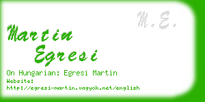 martin egresi business card